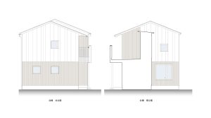 雨に香る家 | 北棟立面図 | 新築戸建